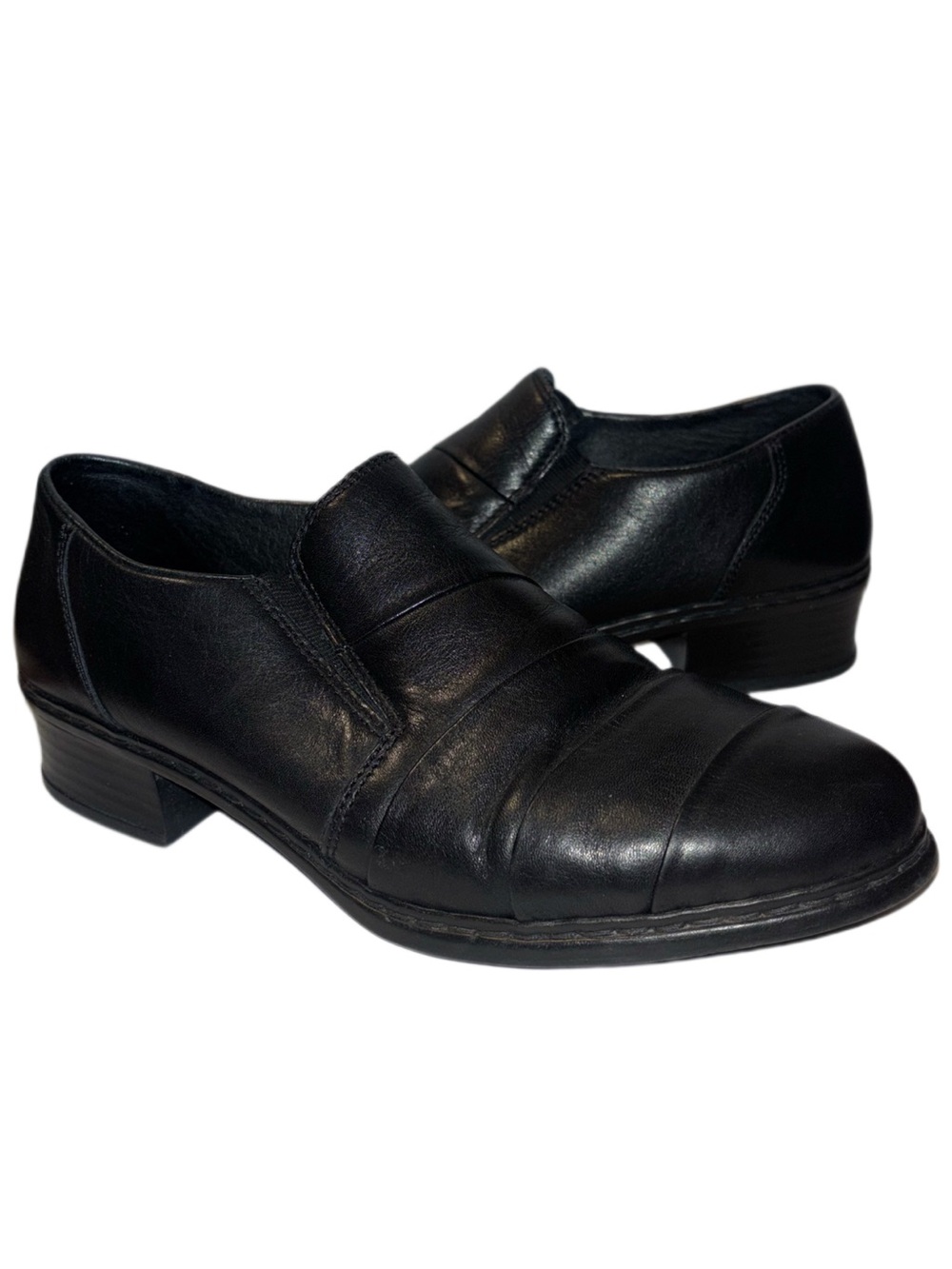 Rieker Antistress Layered Loafer Black Leather Woman's Size 6 Slip ons